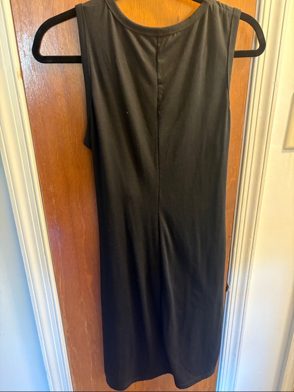 Sleeveless Front Cut Out Black Dress - Picture 2 of 3